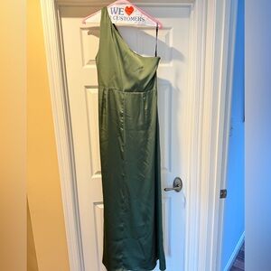 Birdie Grey Kira Matte Satin Dress - Olive